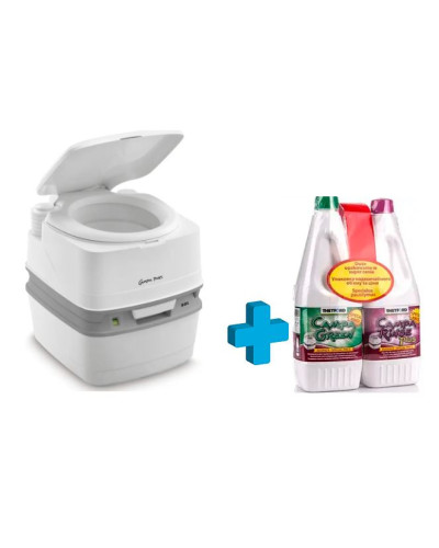 Dry toilet CAMPA POTTI XGL complete with liquids