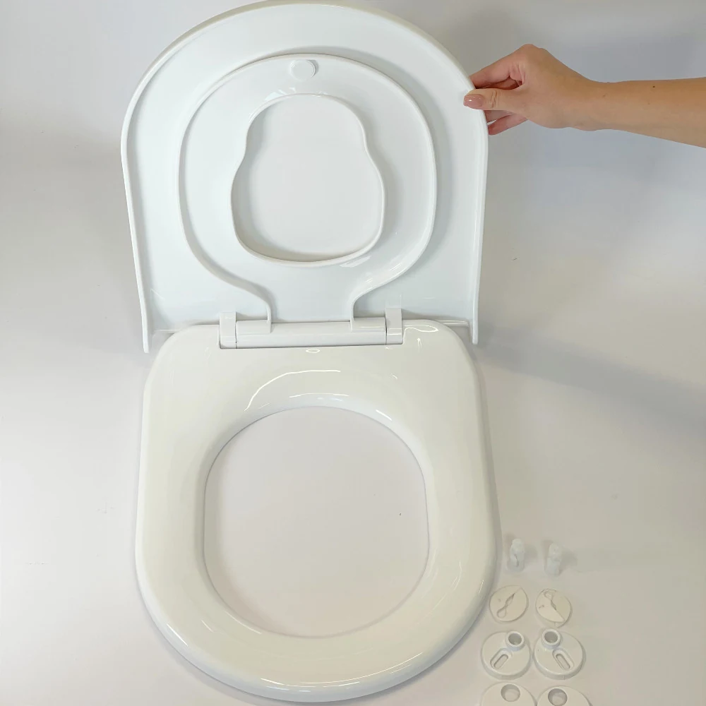 2in1 thermoplastic seat Twin 0350, Toilet seat with child pad for toilet training