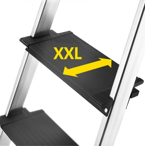 Aluminum stepladder Hailo L100 TopLine, 3 steps Aluminum stepladder Hailo L100 TopLine, 3 steps