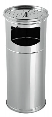 Ashtray with mesh, stainless steel, glossy 495