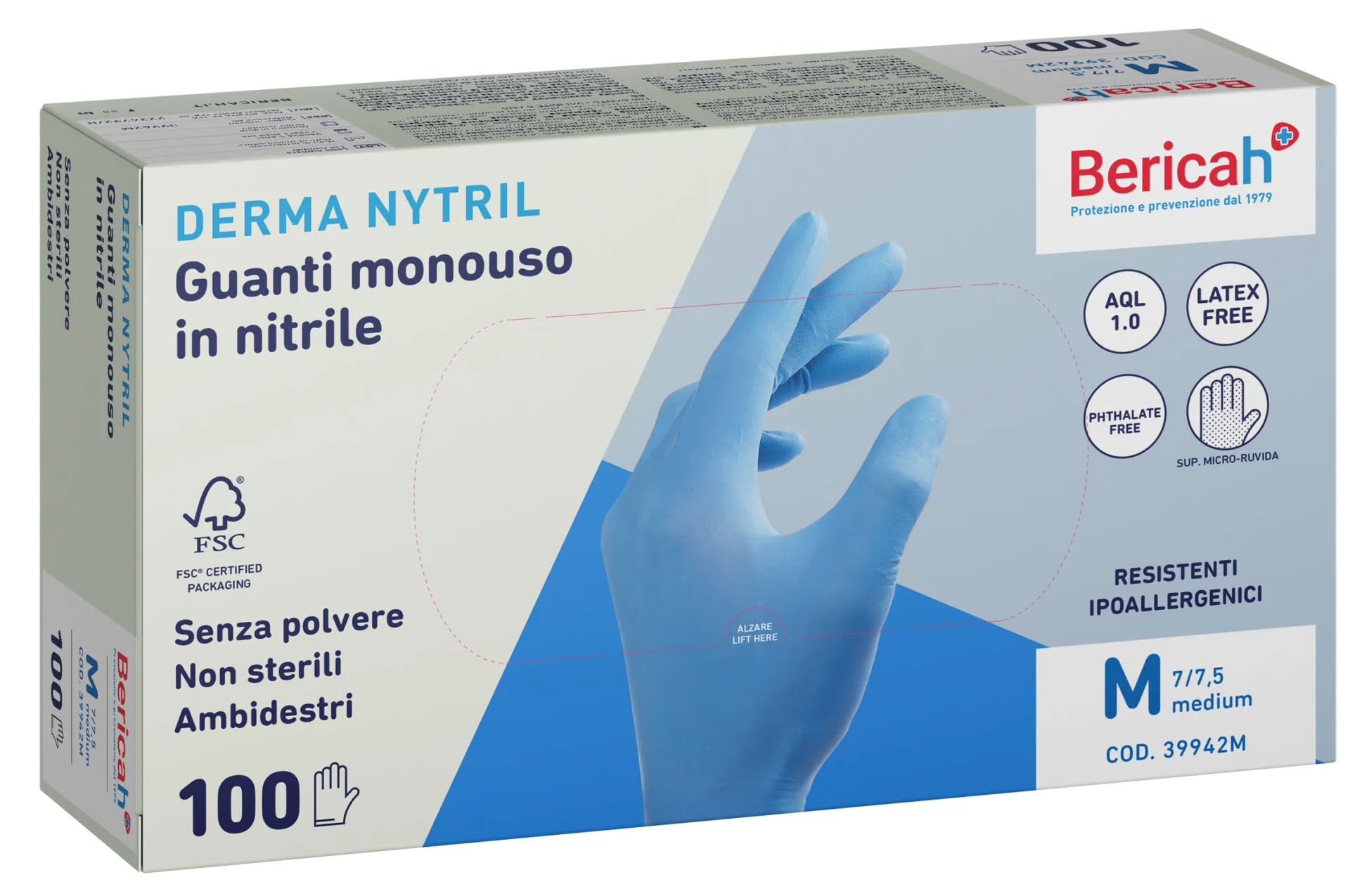 Рукавички нітрилові 100шт. DERMA NYTRIL 39942M
