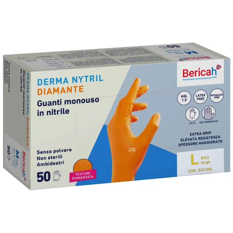 Рукавички нітрілові 50шт. DERMA NYTRIL DIAMANTE GU128M
