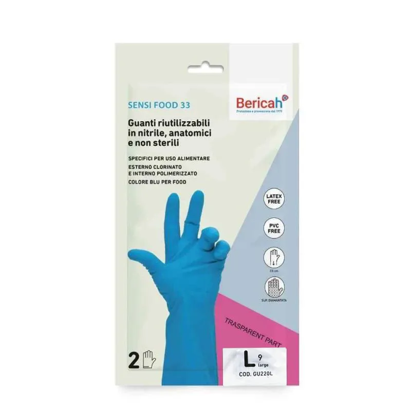 Рукавички нітрилові 2шт. SENSI FOOD 33 GU220L