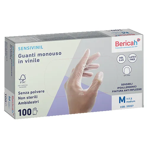 Рукавички вінілові 100шт. SENSIVINIL 39057