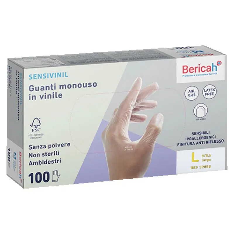 Рукавички вінілові 100шт. SENSIVINIL 39057
