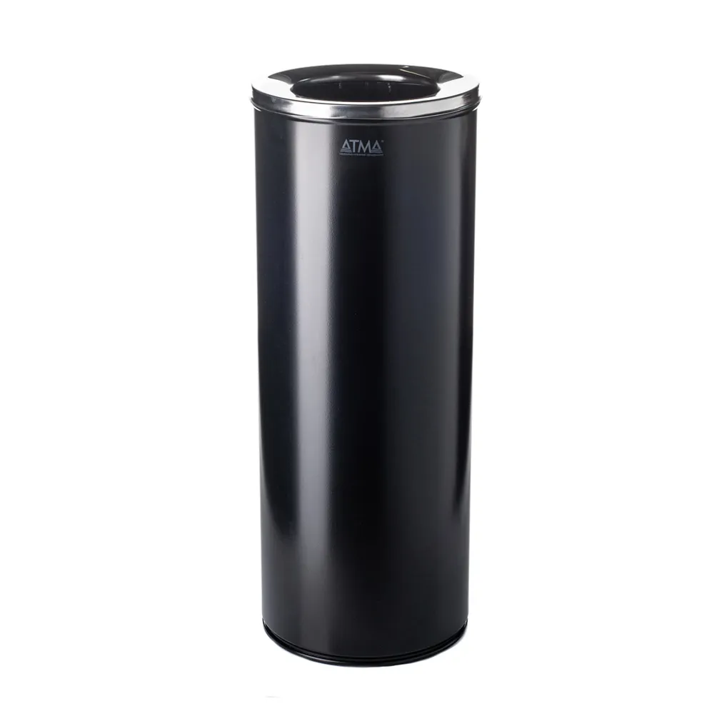 Урна для сміття 25л R-LINE з кришкою та тримачем мішка M 825Black
