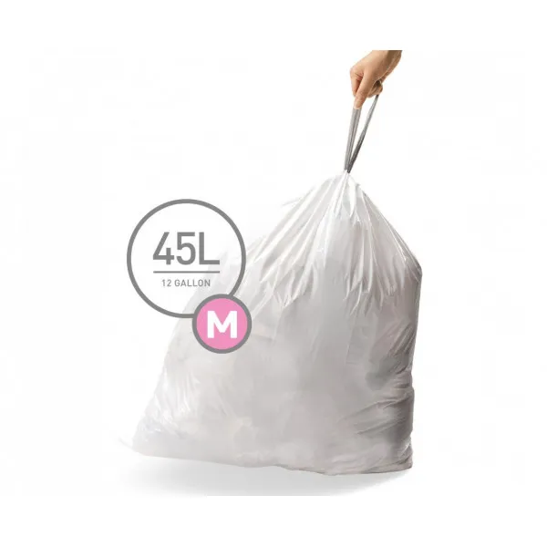 Мішки для сміття міцні із зав`язками 45л SIMPLEHUMAN. CW0173