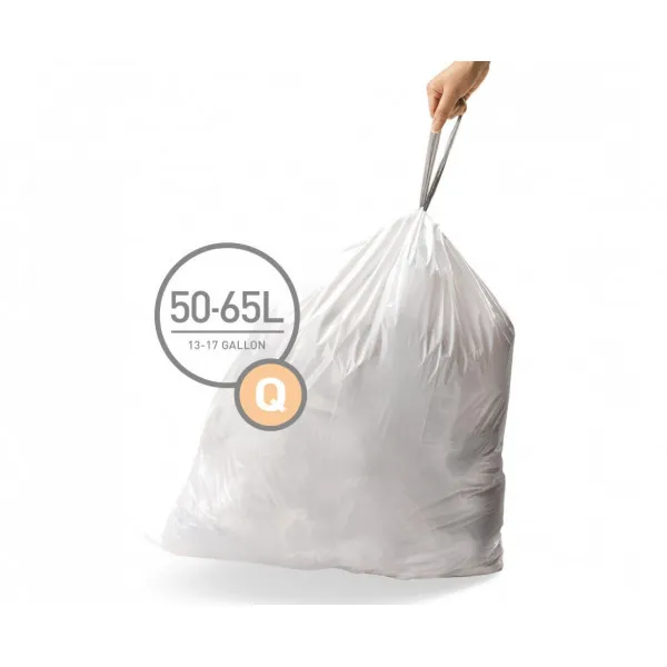 Мішки для сміття міцні із зав`язками 50-65л SIMPLEHUMAN. CW0176