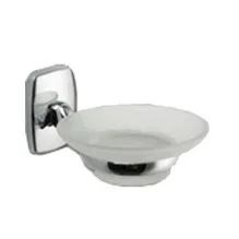 Мильниця прозора з хромованим тримачем. З-7959