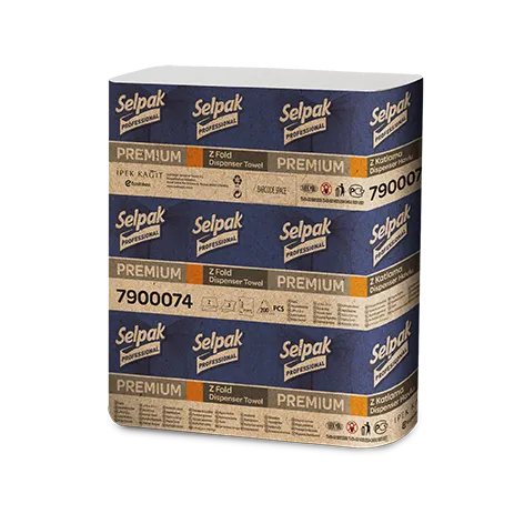 Паперові рушники листові, білі, Z-складання, Selpak Pro. Premium. 32660130