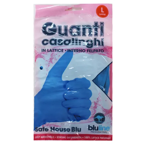 Рукавички латексні господарські міцні, L, 2шт. SAFE HOUSE BLU. GUL008BLL