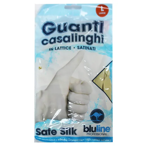 Рукавички латексні господарські міцні, L, 2шт. SAFE SILK. GUL003BLL