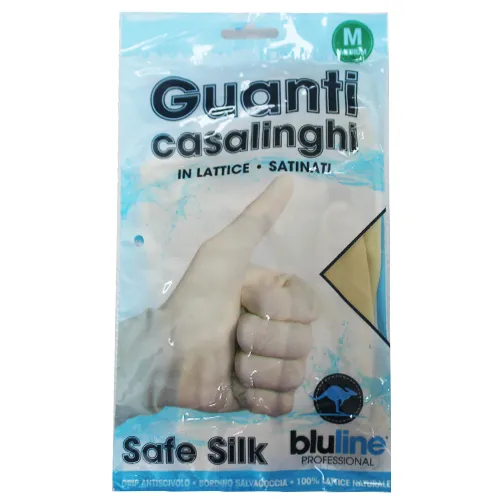Рукавички латексні господарські міцні, M, 2шт. SAFE SILK. GUL003BLM