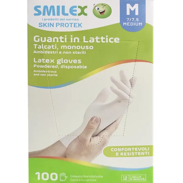 Рукавички латексні M (7-7,5) SKIN PROTEK. GU100M