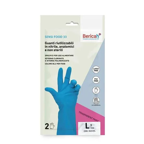 Рукавички нітрилові 2шт. SENSI FOOD 33. GU220L