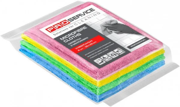 Салфетки PROservice з мікрофібри Professional 4 шт Color Mix. 18303600