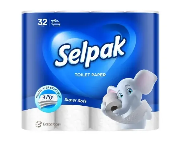 Туалетний папір, целюлоза, 3 шари, 16,8 м, Selpak Super Soft. 32761815