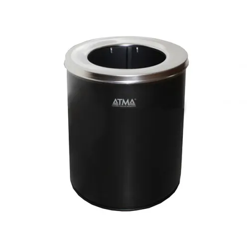 Урна для сміття 11л R-LINE з кришкою та тримачем мішка. M 811Black