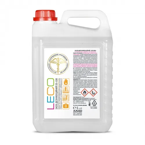 Засіб дезінфікуючий, 5л. LECO. DS-E80-5