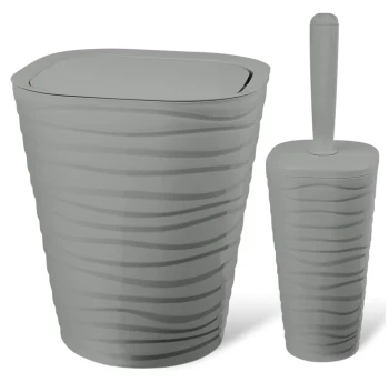 Bathroom set planet welle 2 pieces gray 6903