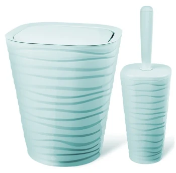 Bathroom set planet welle 2 pieces gray-blue 6904