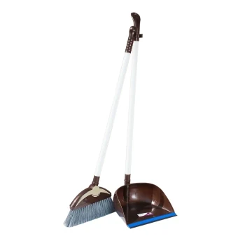 Broom with dustpan irak plastik dodo brown