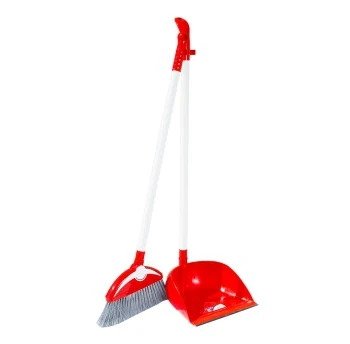 Broom with dustpan irak plastik dodo red