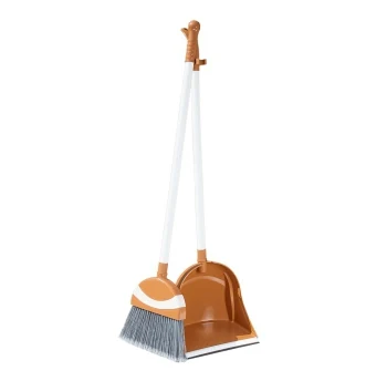Broom with dustpan irak plastik penguen cream