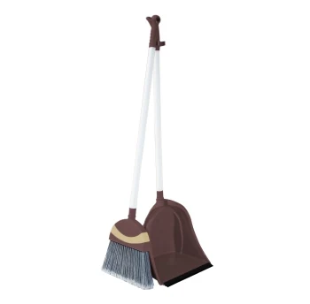 Broom with dustpan irak plastik polo brown