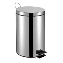 Bucket with pedal, 5 liters, stainless steel, matte
