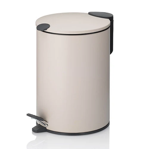 Bucket with pedal Mats, beige, 3 l