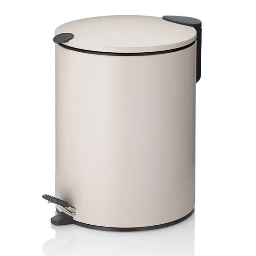 Bucket with pedal Mats, beige, 5 l