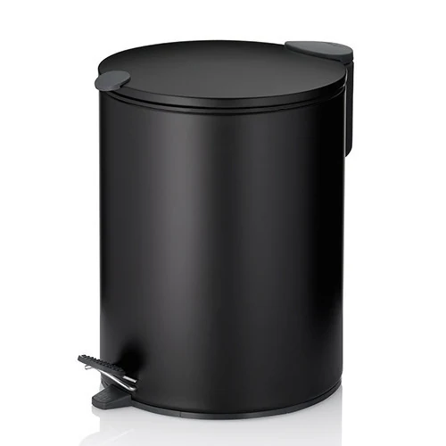 Bucket with pedal Mats, black, 5 l