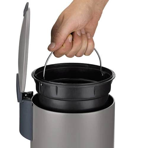 Bucket with pedal Mats, gray, 3 l Bucket with pedal Mats, gray, 3 l