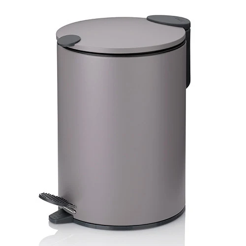 Bucket with pedal Mats, gray, 3 l