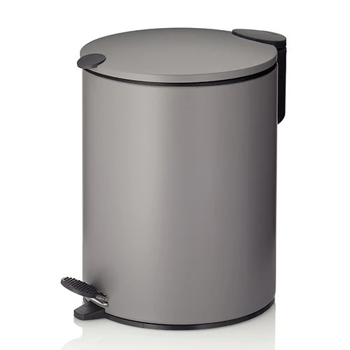 Bucket with pedal Mats, gray, 5 l
