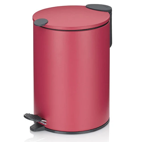 Bucket with pedal Mats, red, 3 l