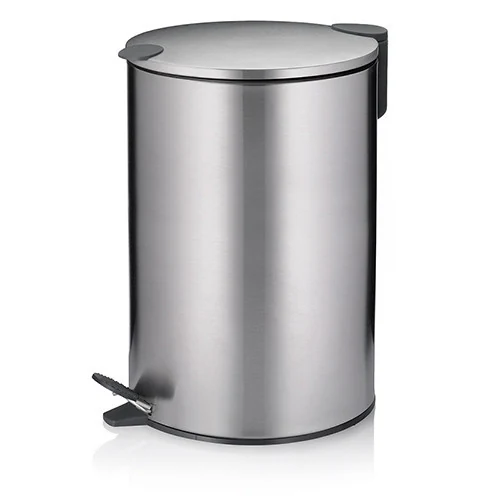Bucket with pedal Mats, silver, 12 l