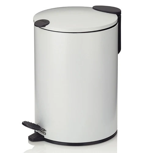 Bucket with pedal Mats, white, 3 l