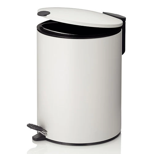 Bucket with pedal Mats, white, 5 l Bucket with pedal Mats, white, 5 l
