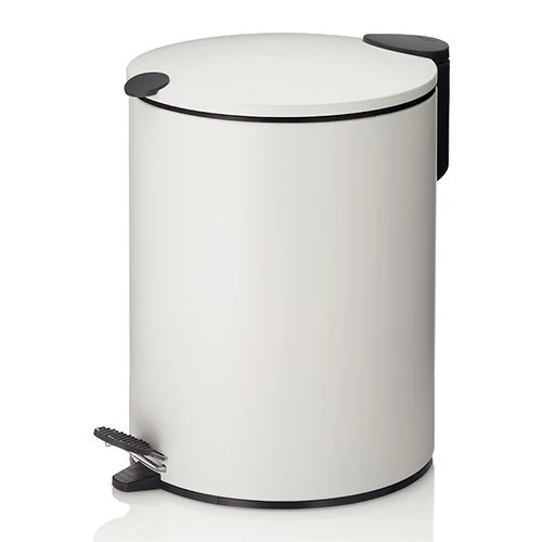 Bucket with pedal Mats, white, 5 l