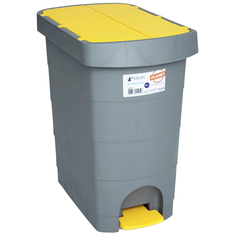 BUCKET WITH PEDAL PLANET PELICAN 20 L GRAY-YELLOW