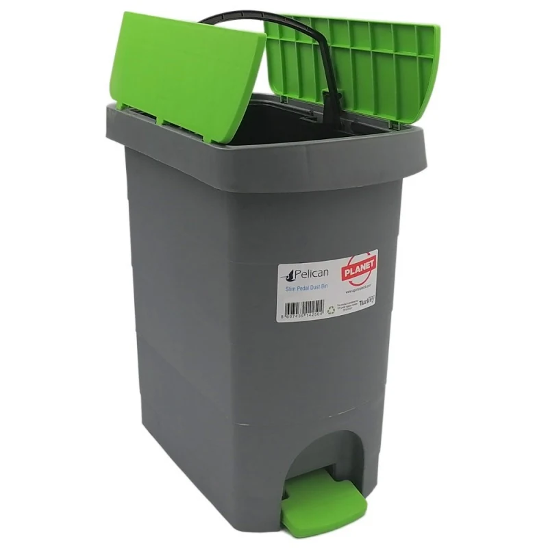 BUCKET WITH PEDAL PLANET PELICAN 60 L GRAY-GREEN BUCKET WITH PEDAL PLANET PELICAN 60 L GRAY-GREEN