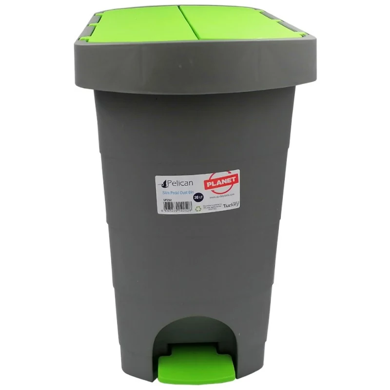 BUCKET WITH PEDAL PLANET PELICAN 60 L GRAY-GREEN BUCKET WITH PEDAL PLANET PELICAN 60 L GRAY-GREEN