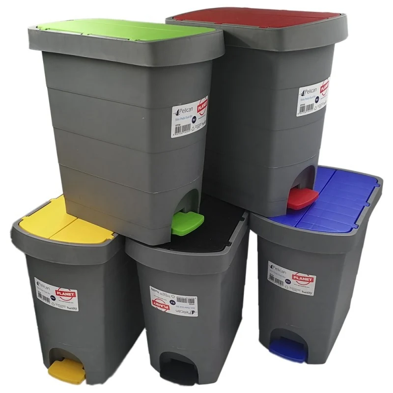 BUCKET WITH PEDAL PLANET PELICAN 9 L GRAY-BLUE BUCKET WITH PEDAL PLANET PELICAN 9 L GRAY-BLUE