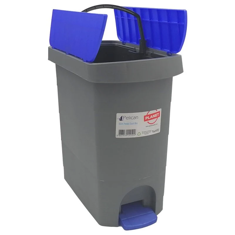 BUCKET WITH PEDAL PLANET PELICAN 9 L GRAY-BLUE BUCKET WITH PEDAL PLANET PELICAN 9 L GRAY-BLUE