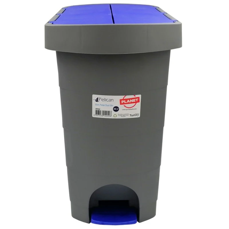 BUCKET WITH PEDAL PLANET PELICAN 9 L GRAY-BLUE BUCKET WITH PEDAL PLANET PELICAN 9 L GRAY-BLUE