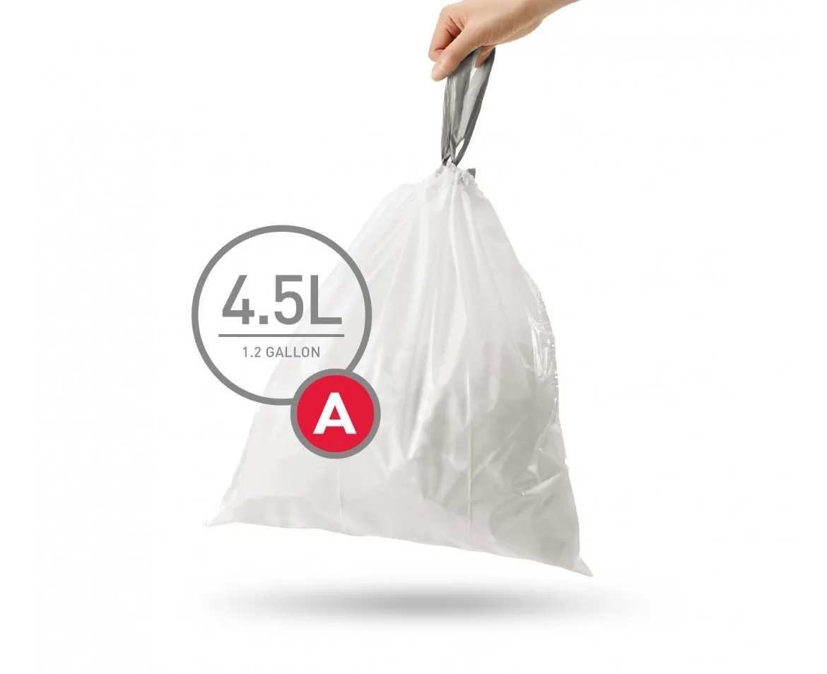 Мішки для сміття міцні із зав'язками 4.5л SIMPLEHUMAN