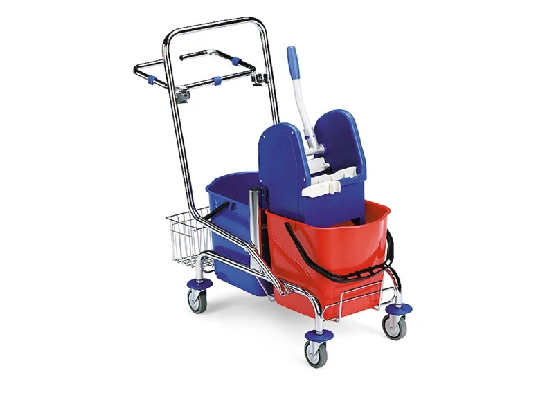 Complete trolley Filmop Scala for cleaning with roller squeezing, 2x15 l