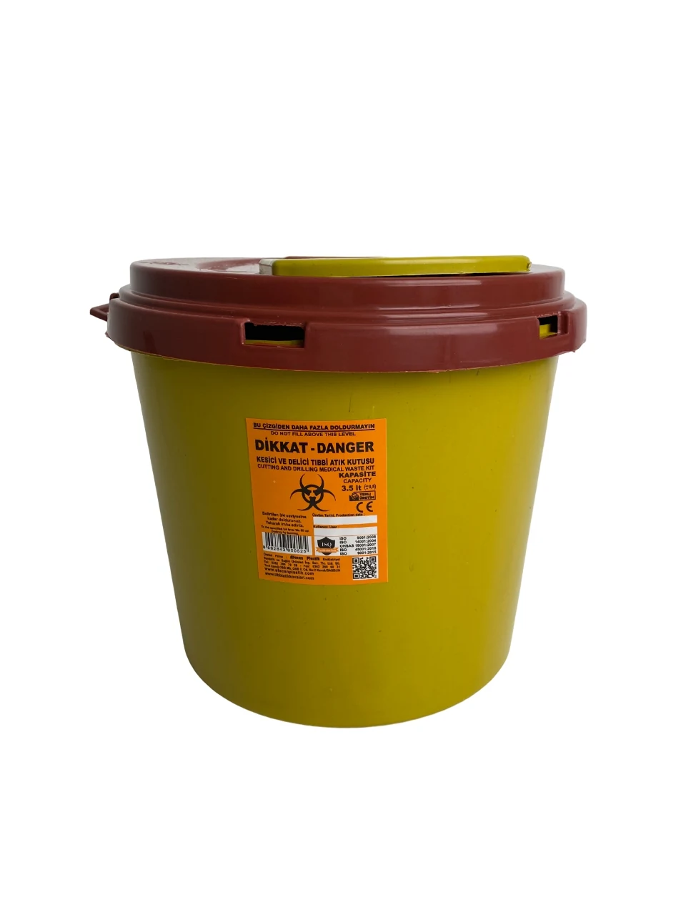 Container for collecting medical waste 3.5 l, Container for medical waste plastic, capacity 3.5 l.